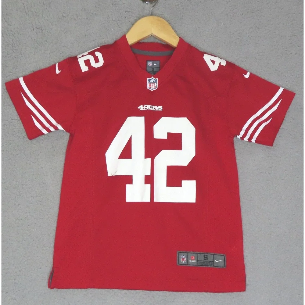 Nike San Francisco 49ers Ronnie Lott 42 Jersey Youth Small‎ Red Football NFL